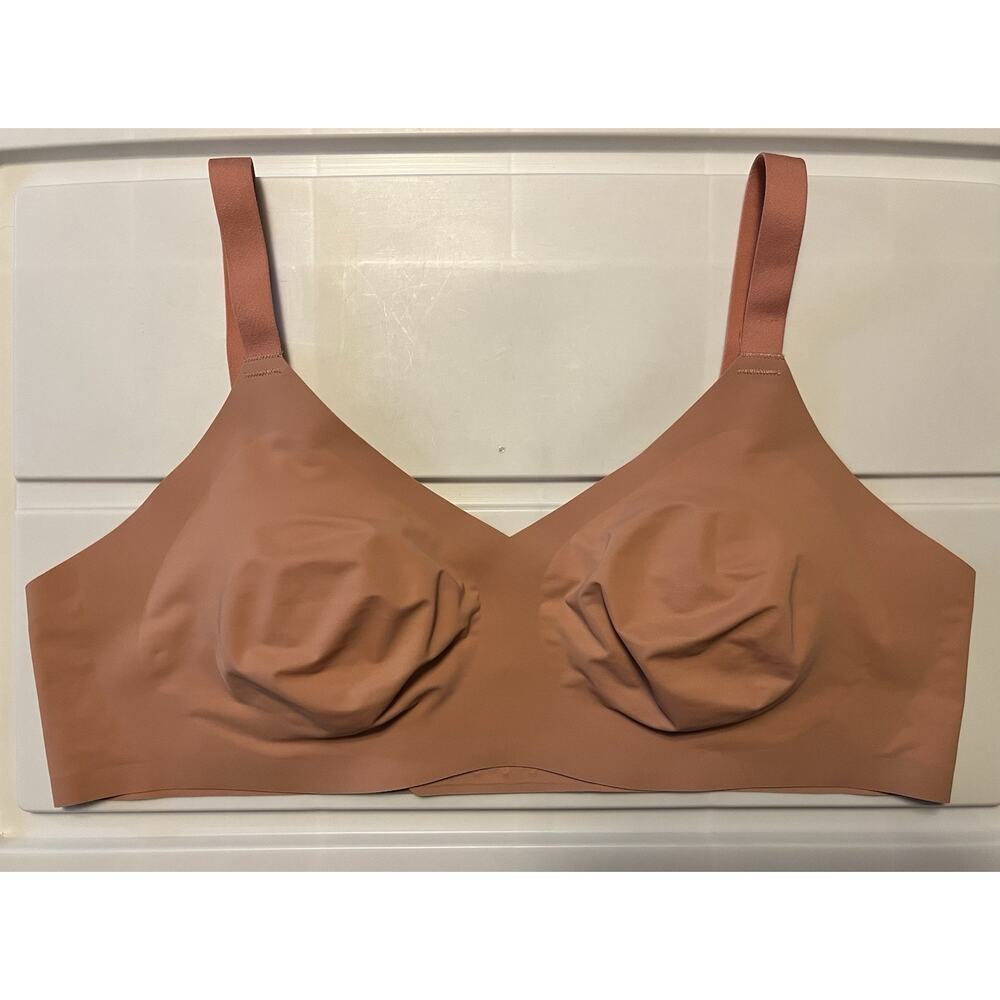 Knix Women’s Size 5 Bra Pink Ginger Padded V-Neck Wireless 36D 38C 38D 40C